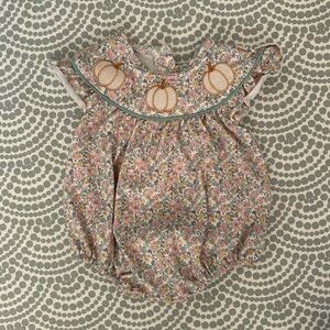 Charming Floral Pumpkin Baby Bodysuit